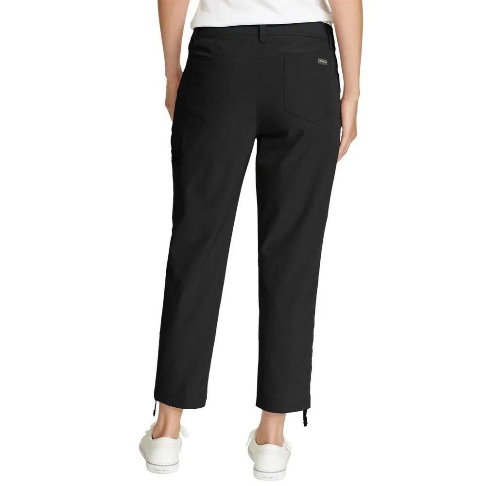 Eddie Bauer Ripstop Crop Pants Stretch Cargo Zip Pocket Capri Women's Size 16 - Picture 9 of 15